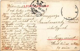 1907 Arad, Fehér Kereszt szálloda, Braun Gusztáv kávéháza, üzletek. W.L. 482. / hotel, cafe, shops (...