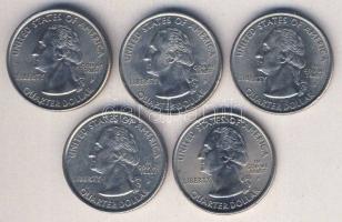 USA 1999-2000. 1/4$ 5klf db "Georgia, Delaware, New Jersey, Maryland, Pennsylvania" T:2
