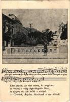 1937 Miskolc, Református reálgimnázium - kottás lap (kis szakadás / small tear)