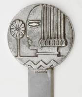 CG Hallberg svéd design levélnyitó, dísz. 26 cm Jelzett / Antique 1930s Swedish CH Hallberg Metal le...