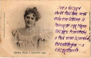 Bártfay Margit, a Népszínház tagja. Strelisky cs. és kir udvari fényképész felvétele (fl)