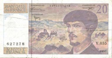 Franciaország 1939.10.5. 10Fr (2x) + 1987. 20Fr + 1997. 20Fr össz. 4 db T:III