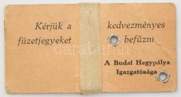 cca 1935 Budavári Sikló fényképes bérlet