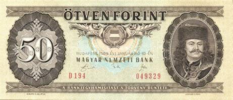 1989. 50Ft (3x) egymásutáni sorszámmal T:I