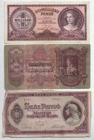 1930-1946. 10P-1.000.000P 7db-os vegyes pengő bankjegy tétel T:AU-F