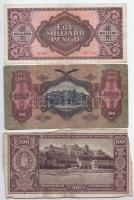 1930-1946. 10P-1.000.000P 7db-os vegyes pengő bankjegy tétel T:AU-F