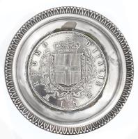 Ezüst(Ag) "Regno Italia" tálka, jelzett, d: 6 cm, nettó: 13,3 g