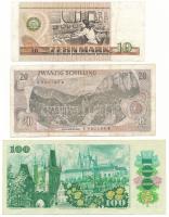 NDK 1971. 10M + Ausztria 1967. 20Sch + Csehszlovákia 1989. 100K T:F
GDR 1971. 10 Marks + Austria 19...