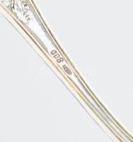 Ezüst(Ag) 5 db virágmintás nyelű kávéskanál, jelzett, h: 9,8 cm, nettó: 38,6 g