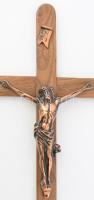 Fa kereszt, bronz korpusszal 62 cm