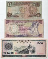 9db-os vegyes külföldi bankjegy tétel főként Jugoszlávia, közte egy Kína / Deviza tanúsítvány 100Y-r...