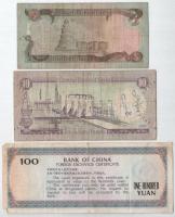 9db-os vegyes külföldi bankjegy tétel főként Jugoszlávia, közte egy Kína / Deviza tanúsítvány 100Y-r...