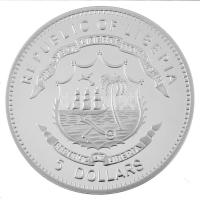 Libéria 2010. 5$ ezüstözött Cu "Nagy Hadvezérek - Garibaldi" multicolor festéssel, kapszul...