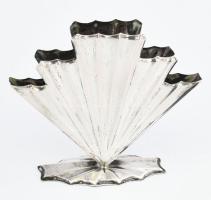 Ezüst(Ag) szalvétatartó, jelzett, 11×13,5×4,5 cm, nettó: 89,2 g