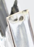 Ezüst(Ag) szalvétatartó, jelzett, 11×13,5×4,5 cm, nettó: 89,2 g