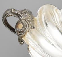 Ezüst(Ag) kétfüles "gondola" asztalközép kínáló, jelzett, 38,5×16,5×13,5 cm, nettó: 758 g