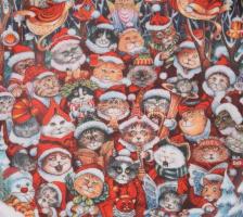 Bill Bell Santa Claws limited edition porcelán dísztányér,. Eredeti dobozában d: 20 cm Macskás, humo...