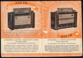 1941/42 Philips rádió reklámprospektus / katalógus, kissé viseltes állapotban, néhány kézzel írt bej...