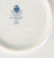 Hollóházi Jurcsák László által tervezett bonbonniere: Női fejek. Matricás, jelzett, hibátlan, d: 13 ...