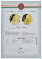 ifj. Szlávics László (1959-) 2011. "Nagy Magyarok / Liszt Ferenc" aranyozott Cu emlékérem ...