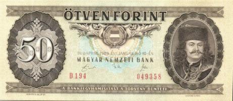 1989. 50Ft (3x) egymásutáni sorszámmal T:I