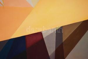 Csóka László (1967-): Hídomlás. Olaj, vászon, jelezve balra lent. 100x80 cm