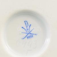 Herendi petrezselyem mintás porcelán lábas kínáló. Kézzel festett, Jelzett, hibátlan d: 11 cm