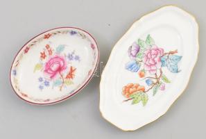 2 db Herendi porcelán gyűrűtartó tálka. Kézzel festett, Jelzett, hibátlan 7, 11 cm