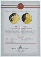 ifj. Szlávics László (1959-) 2011. "Nagy Magyarok / Eötvös Loránd" aranyozott Cu emlékérem...