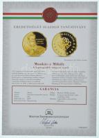 ifj. Szlávics László (1959-) 2011. "Nagy Magyarok / Munkácsy Mihály" aranyozott Cu emlékér...