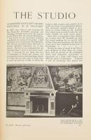 1927 The Studio. An illustrated magazine of fine & applied art. Volume 94. 1927 July to December. Angol nyelvű művészeti folyóirat fél évfolyama. Volume 94., 456 p. Nagyon gazdag képanyaggal illusztrált. Benne magyar vonatkozású részekkel is, közte Gádor Istvánra vonatkozóval. Átkötött félvászon-kötésben, címlaphiányokkal.