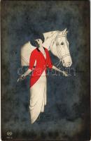 Lady with horse. E. A. Schwerdtfeger & Co. EAS 951/5. (fl)