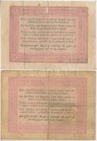 1848. 5Ft "Kossuth bankó" barna nyomat (2x) T:F,VG beszakadások, lyuk, kisebb anyaghiány
...