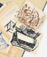 D. Borbély Gizella (1920-1994) festőművész hagyatéka: rajzok, versek, vázlatfüzet, rajzokkal, feljeg...