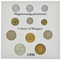 1993. 10f-200Ft (11xklf) forgalmi sor "Magyarország pénzérméi" karton dísztokban, benne 20...