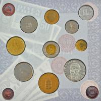 1997. 50f-200Ft (10xklf) "Magyarország pénzérméi" forgalmi sor dísztokban T:BU patina 
Ad...