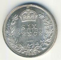 Nagy-Britannia 1887. 6p Ag Viktória "fej" variáns T:2