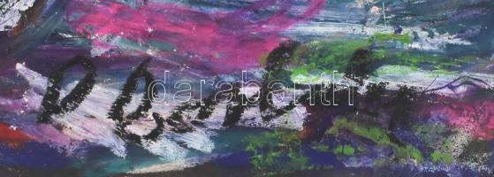 D. Borbély Gizella (1920-1994) :Szekér. pasztell, papír, jelzett 36x48 cm