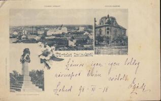 1898 Szolnok katonai emlékművel és a  Megyei Kaszinóval (EB)