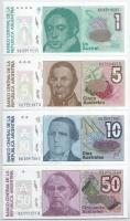 Argentína DN (1988-1989) 1A + 5A + 10A + 50A T:UNC Argentina ND (1988-1989) 1 Austral + 5 Australes + 10 Australes + 50 Australes C:UNC