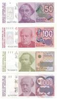 Argentína DN (1989-1990) 50A + 100A + 500A + 1000A T:UNC-F Argentina ND (1989-1990) 50 Australes + 100 Australes + 500 Australes + 1000 Australes C:UNC-F