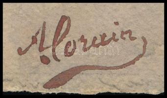 Alorain jelzéssel: Cannes, utcarészlet. Akvarell, papír, kisebb lapszéli szakadással, 35x25 cm