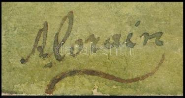 Alorain jelzéssel: Versailles, kastély parkkal. Akvarell, papír, 25x36,5 cm