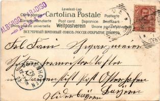 1902 Gruss vom bayerischen Rompilgerzug aus Anlass des 25 jährigen Regierungsjubiläums Sr. Heiligkei...