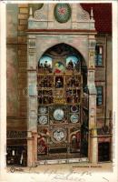 1899 (Vorläufer) Olomouc, Olmütz; Astronomische Kunstuhr / astronomical clock. litho (EK)