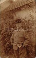 1917 Osztrák-magyar katona / WWI Austro-Hungarian K.u.K. military, soldier. photo (szakadások / tears)