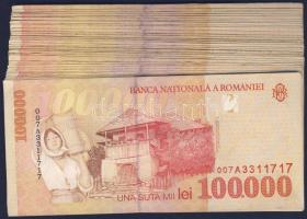 Románia 1998. 100.000L (38x) benne egymásutáni sorszámok T:II,II/III,III