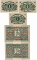 Német Birodalom / Weimari Köztársaság 1920. 1M (3x) + 10M (2x) T:AU-F
German Empire / Weimar Republ...