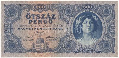 1945. 500P, "K 012 020408" magyar "N" betű orosz "P" helyett T:UNC  Adamo P19h