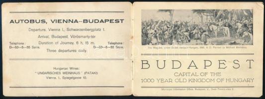 cca 1930 Budapestet bemutató képes idegenforgalmi füzet 16p. Látványos képek, érdekes statisztikai a...